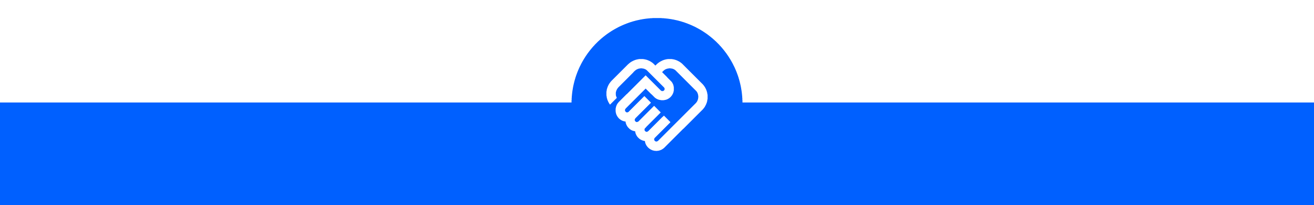 blue banner with icon